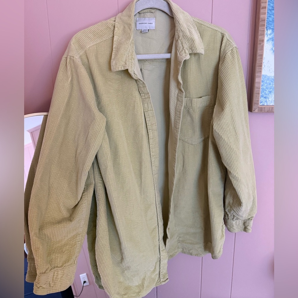 American Eagle Size L Corduroy Button Down Shacket